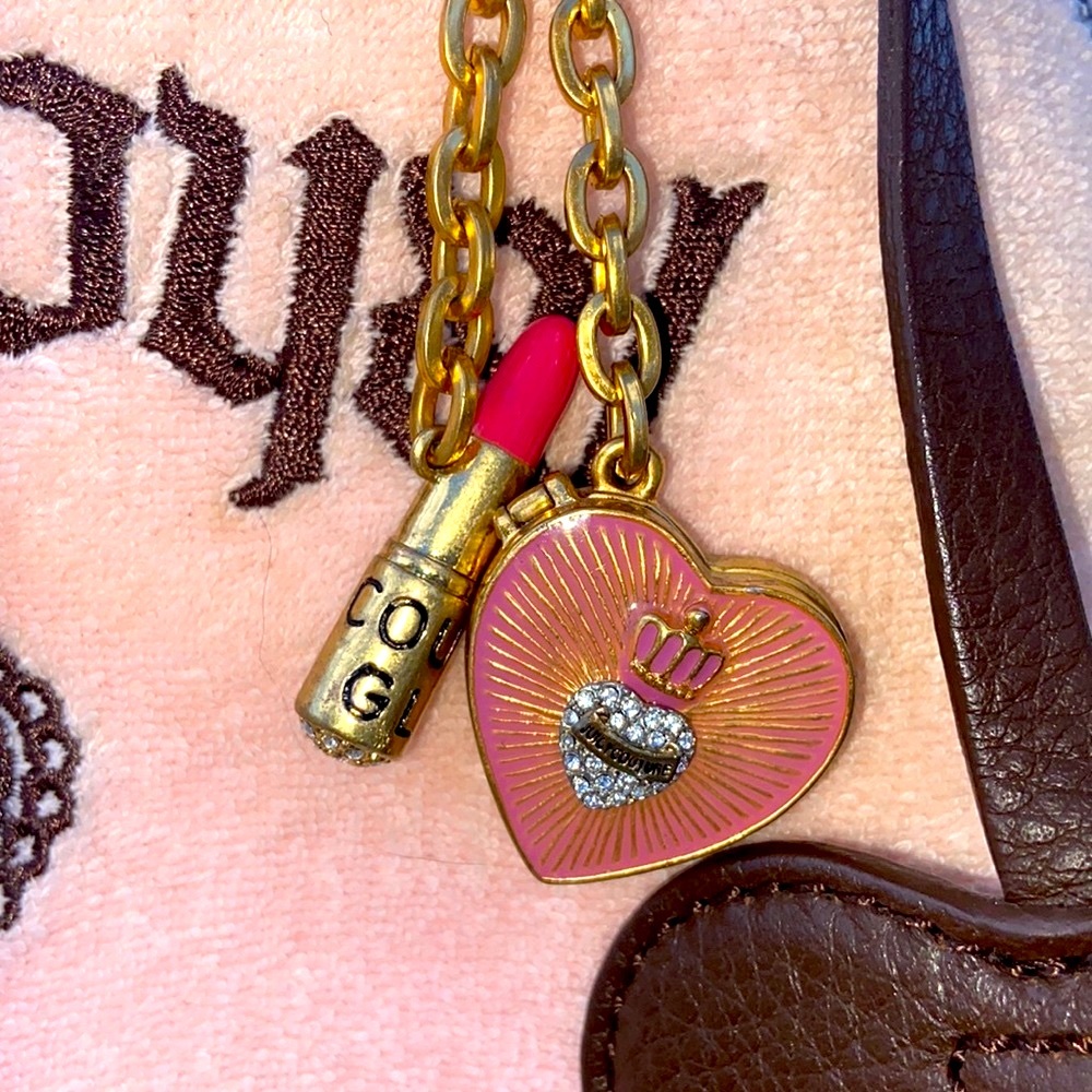 Vintage Juicy Couture BABY PINK Velour Terry BOWLER BAG Y2K RARE BARBIECORE - Picture 4 of 15